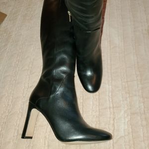 NEW - Vince Camuto Tall Black Leather Boots - 8.5